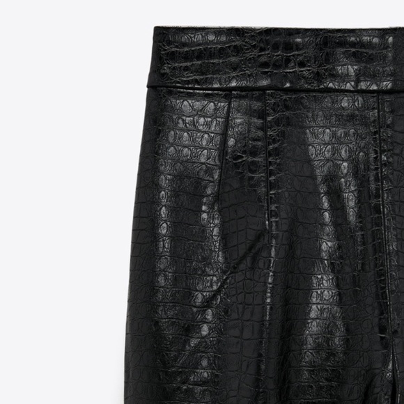 ZARA | Croc Embossed Cigarette Pant - Picture 2 of 6